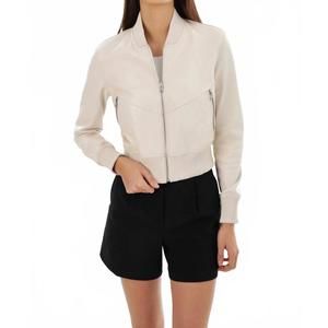 Lamarque Cream Bomber Jacket